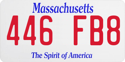 MA license plate 446FB8