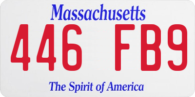 MA license plate 446FB9