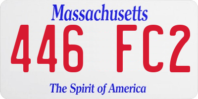 MA license plate 446FC2