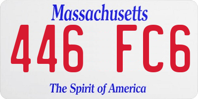 MA license plate 446FC6