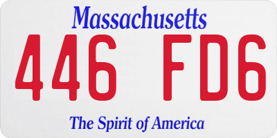 MA license plate 446FD6