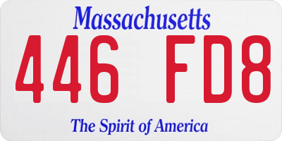MA license plate 446FD8