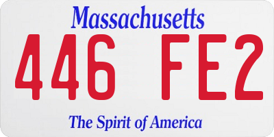 MA license plate 446FE2