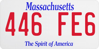 MA license plate 446FE6