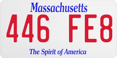 MA license plate 446FE8