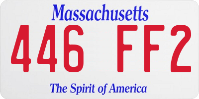 MA license plate 446FF2
