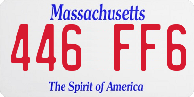 MA license plate 446FF6