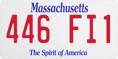 MA license plate 446FI1