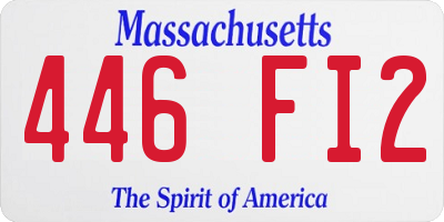 MA license plate 446FI2