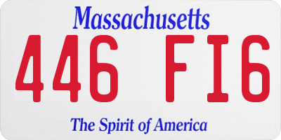 MA license plate 446FI6