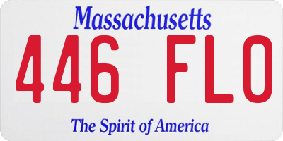 MA license plate 446FL0