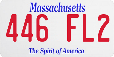 MA license plate 446FL2