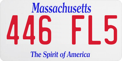 MA license plate 446FL5