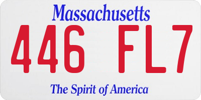MA license plate 446FL7