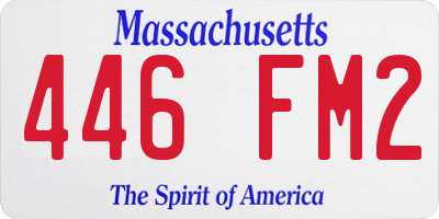 MA license plate 446FM2