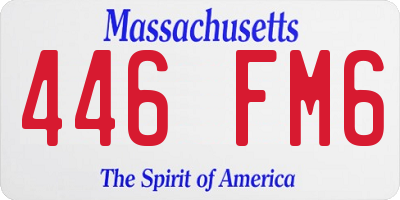 MA license plate 446FM6