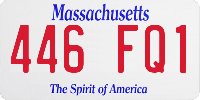MA license plate 446FQ1