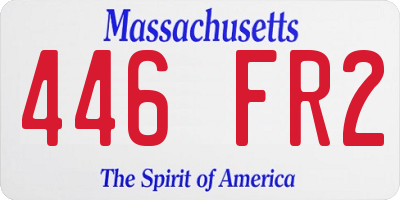 MA license plate 446FR2