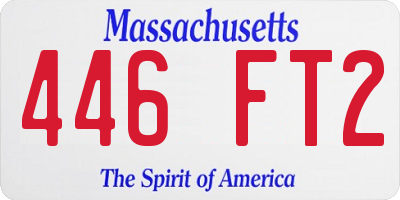 MA license plate 446FT2