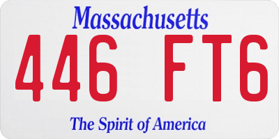 MA license plate 446FT6