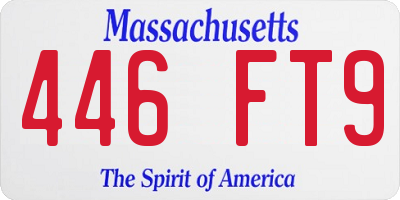 MA license plate 446FT9