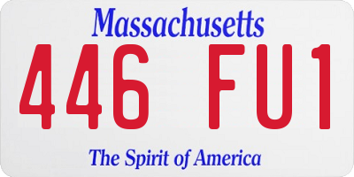 MA license plate 446FU1