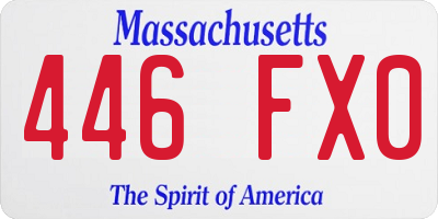 MA license plate 446FX0