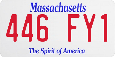 MA license plate 446FY1
