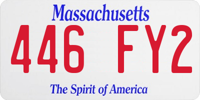 MA license plate 446FY2