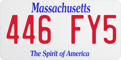 MA license plate 446FY5
