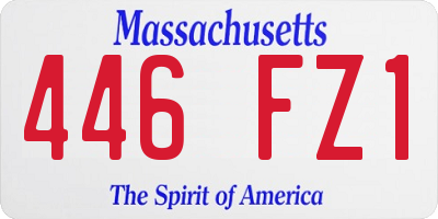 MA license plate 446FZ1