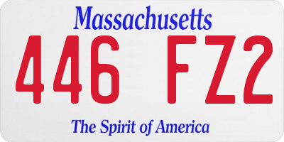 MA license plate 446FZ2