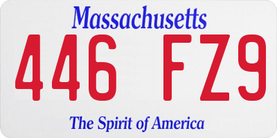 MA license plate 446FZ9