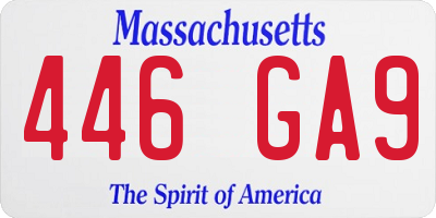 MA license plate 446GA9