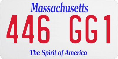 MA license plate 446GG1