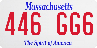 MA license plate 446GG6