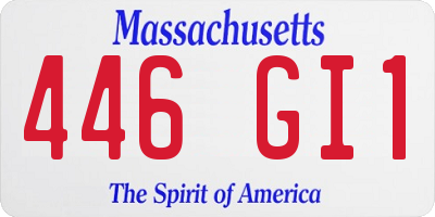 MA license plate 446GI1