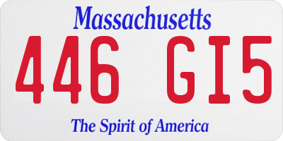 MA license plate 446GI5