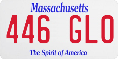 MA license plate 446GL0