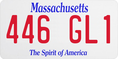 MA license plate 446GL1