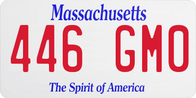 MA license plate 446GM0