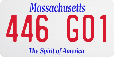 MA license plate 446GO1