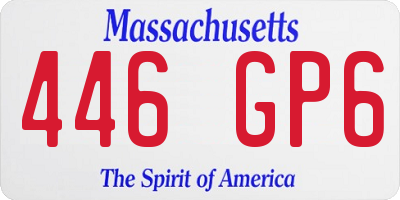 MA license plate 446GP6