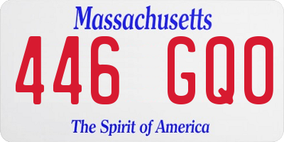 MA license plate 446GQ0