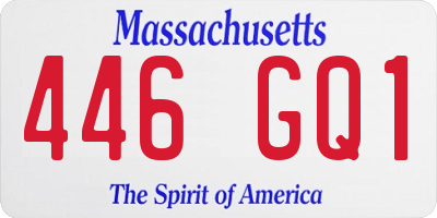 MA license plate 446GQ1