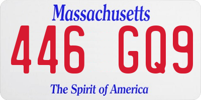 MA license plate 446GQ9