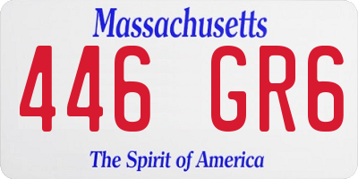 MA license plate 446GR6