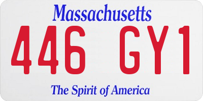 MA license plate 446GY1