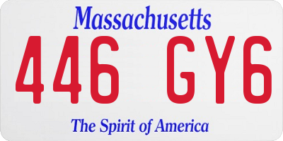 MA license plate 446GY6