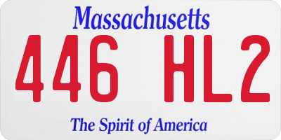 MA license plate 446HL2